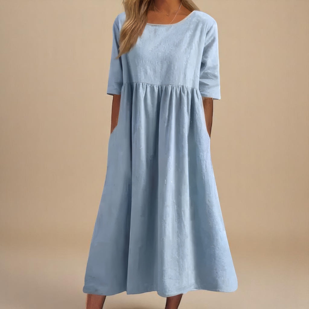 Elegant dress in soft cotton