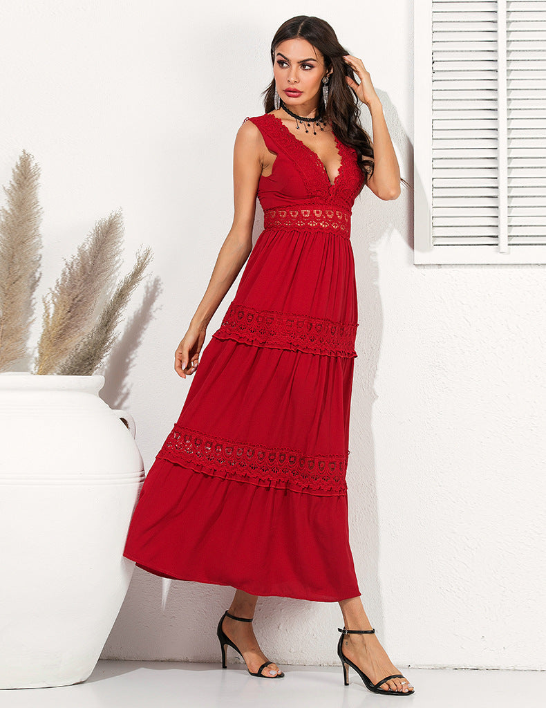 ISALIE - LONG BOHEMIAN COTTON DRESS