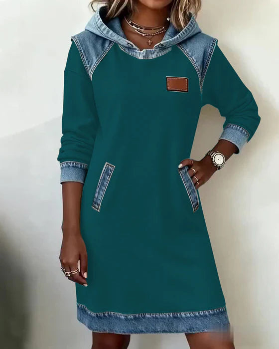 GINA - Casual Warm Dress with hood