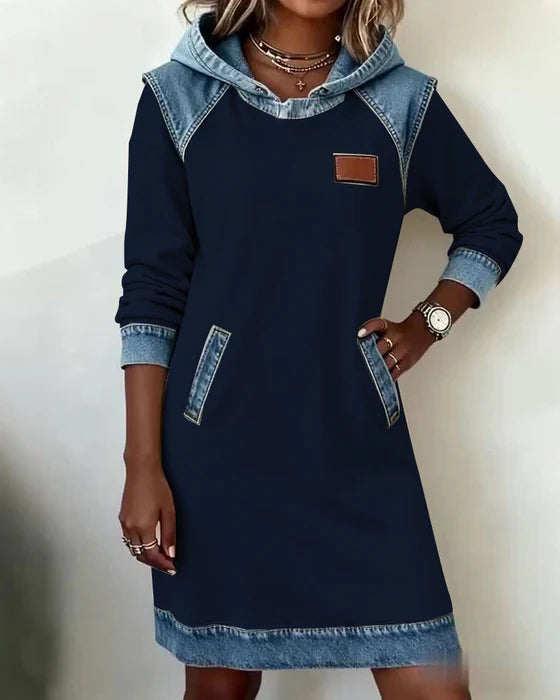 GINA - Casual Warm Dress with hood