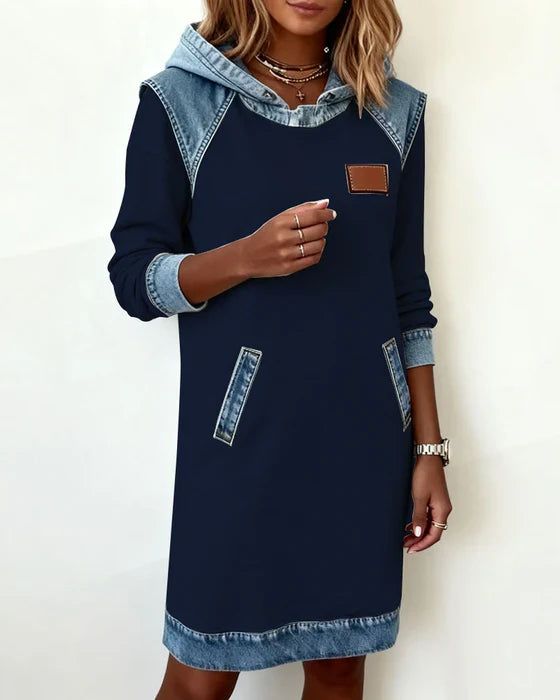 GINA - Casual Warm Dress with hood