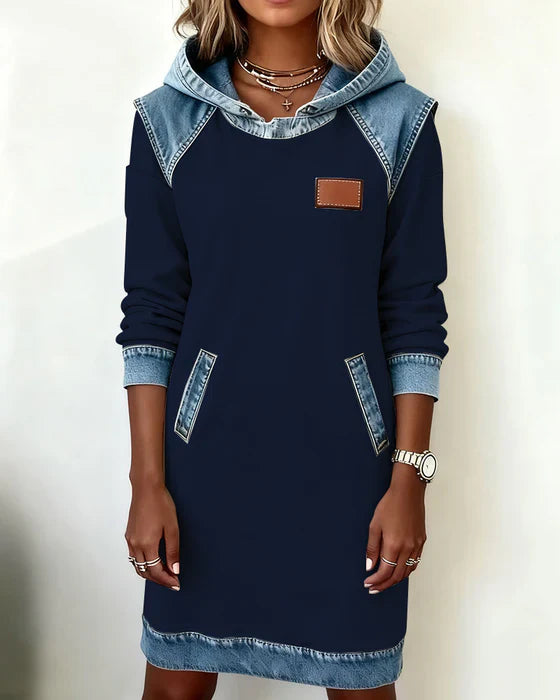 GINA - Casual Warm Dress with hood