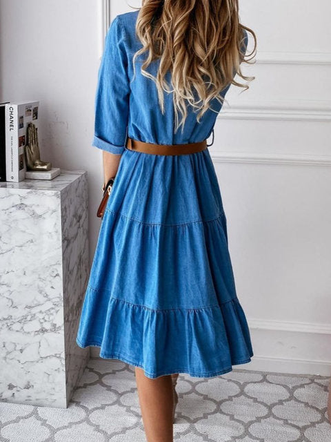 SELIEN – SOFT DENIM MIDI DRESS