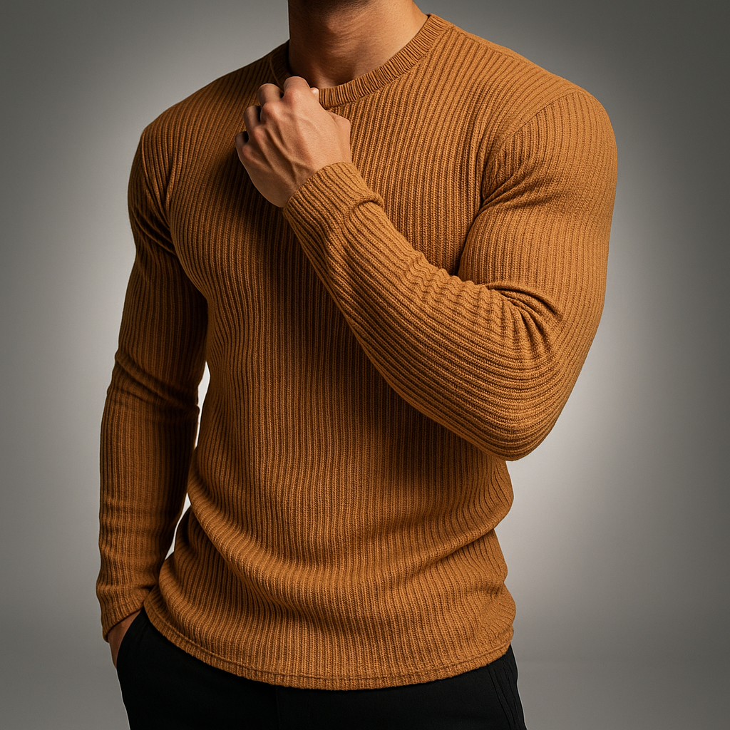 Hefner | Sweater made of ribbed knit fabric