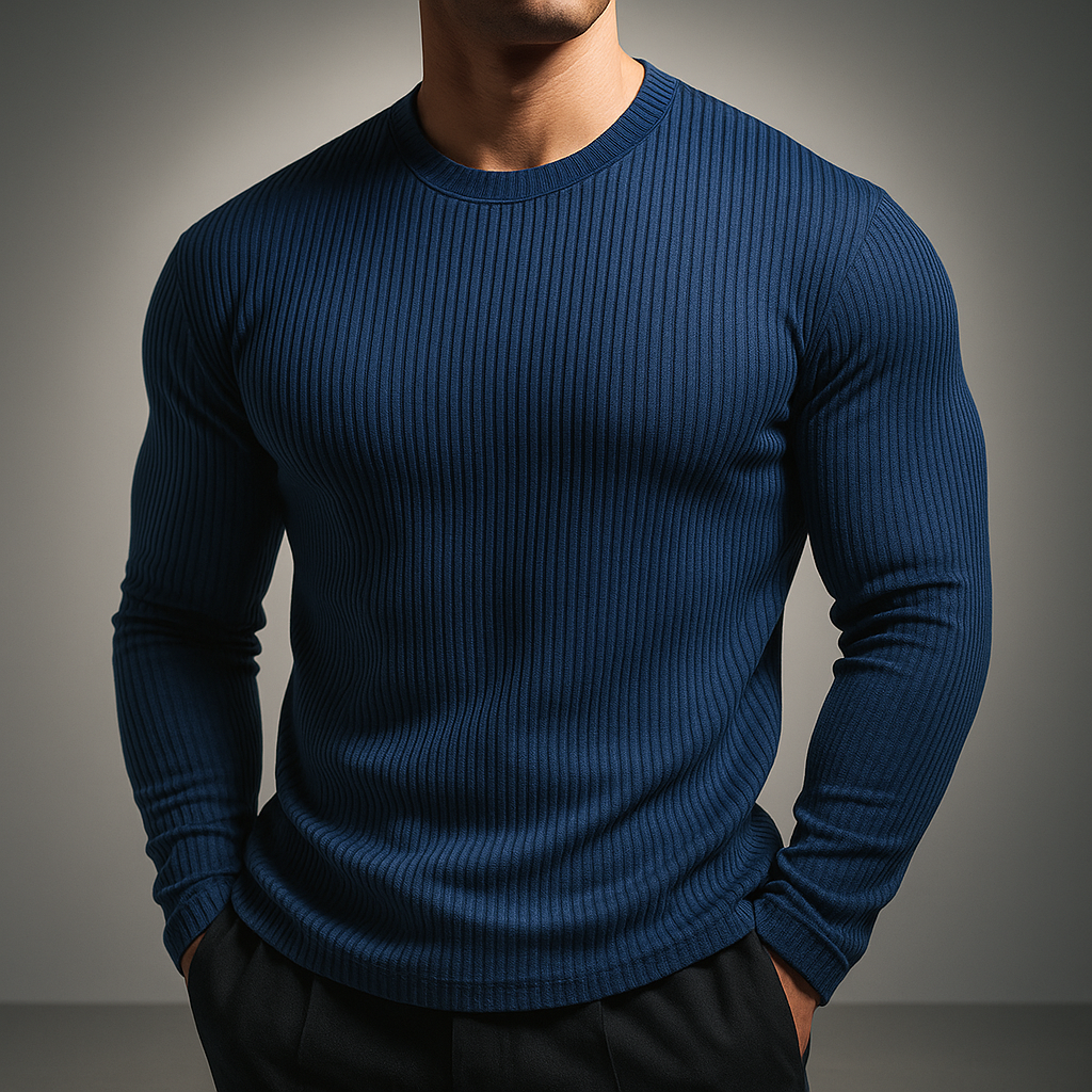 Hefner | Sweater made of ribbed knit fabric