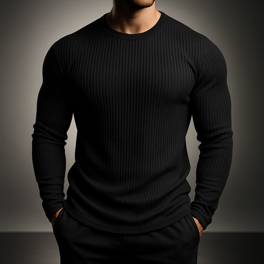 Hefner | Sweater made of ribbed knit fabric