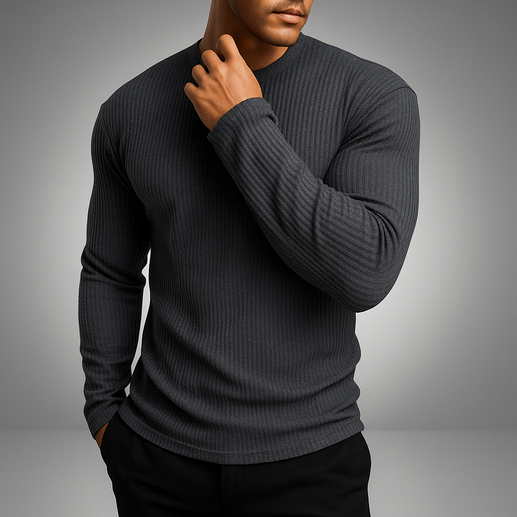 Hefner | Sweater made of ribbed knit fabric