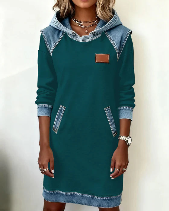GINA - Casual Warm Dress with hood