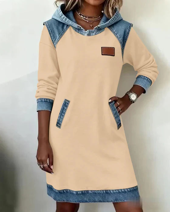 GINA - Casual Warm Dress with hood