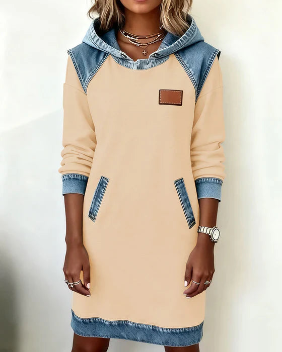 GINA - Casual Warm Dress with hood