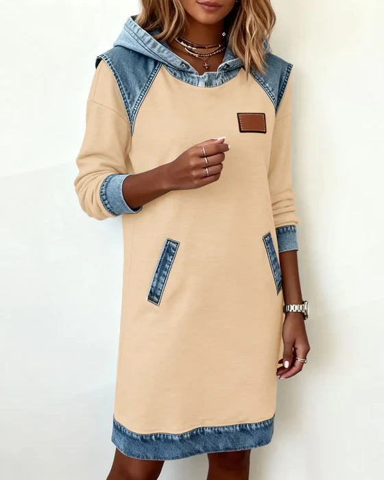 GINA - Casual Warm Dress with hood