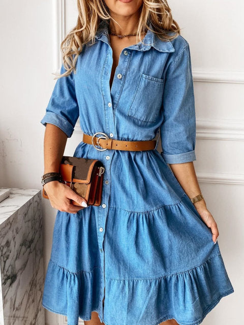 SELIEN – SOFT DENIM MIDI DRESS