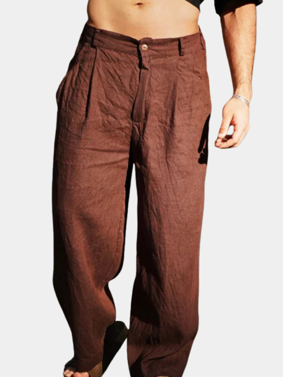 DARIO | WIDE-LEG LINEN PANTS 
