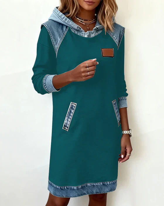 GINA - Casual Warm Dress with hood