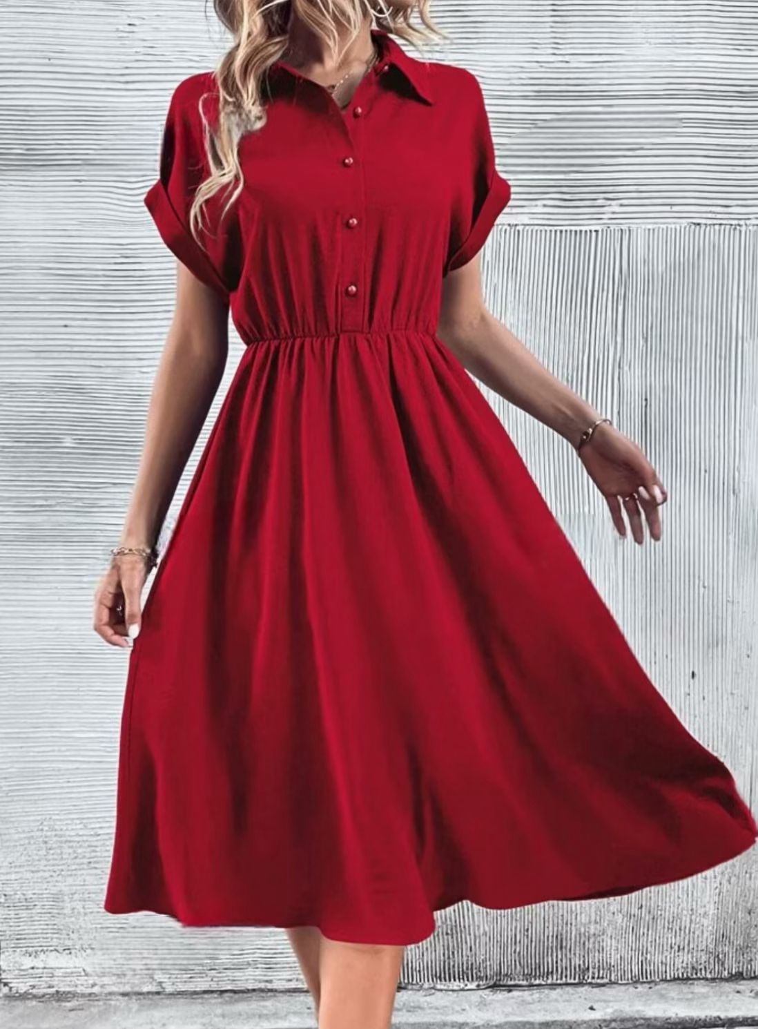 ISALINE SOFT COTTON MIDI DRESS