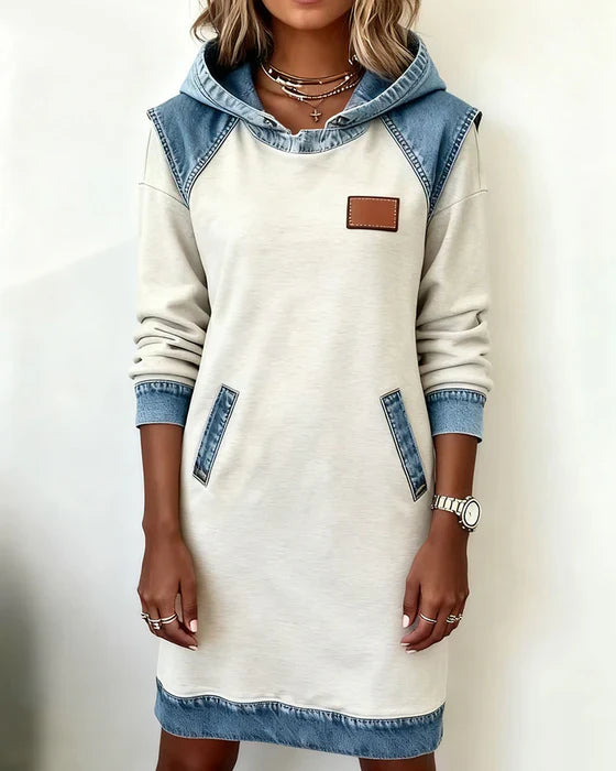 GINA - Casual Warm Dress with hood