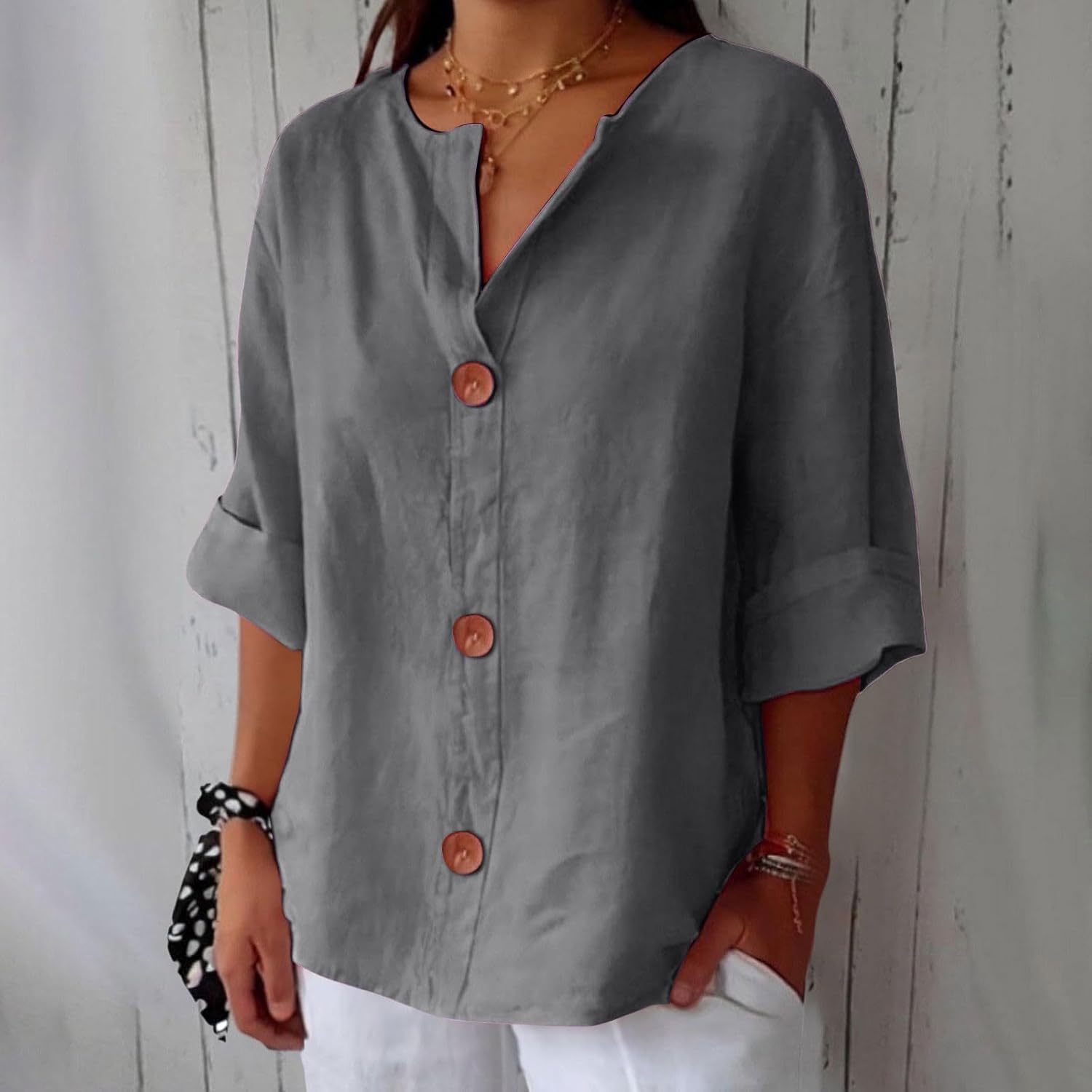 Claira | Casual Linen Blouse
