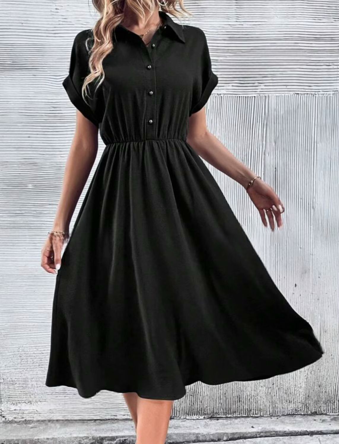 ISALINE SOFT COTTON MIDI DRESS