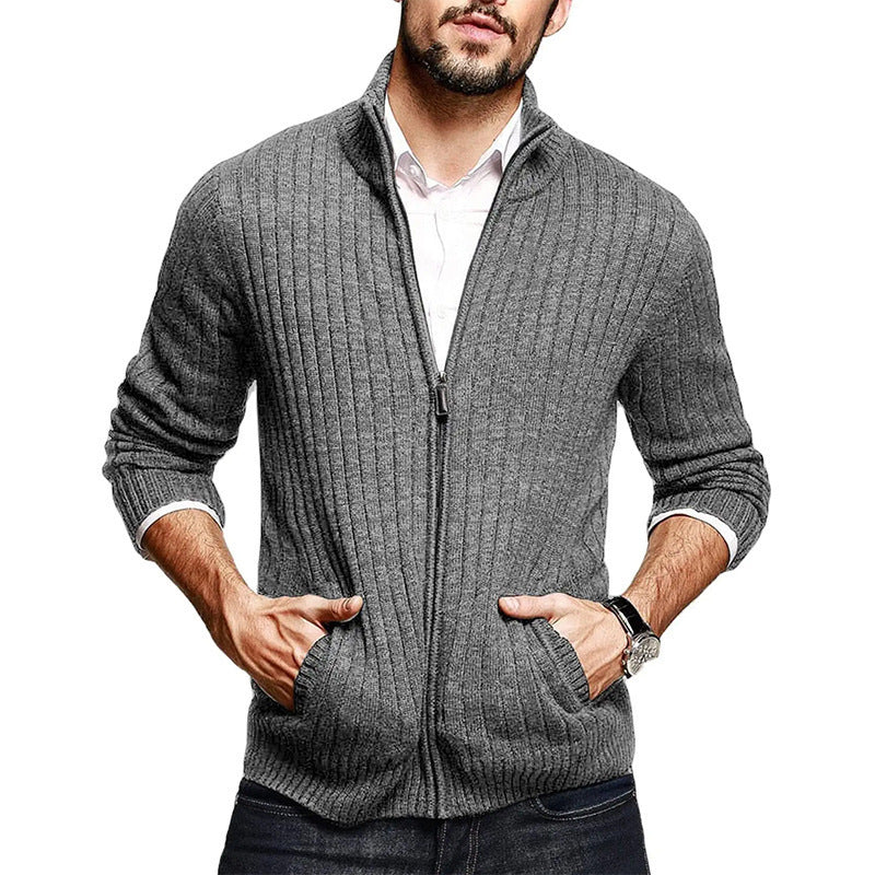 NOLAN ZIP-UP HIGH NECK SWEATER