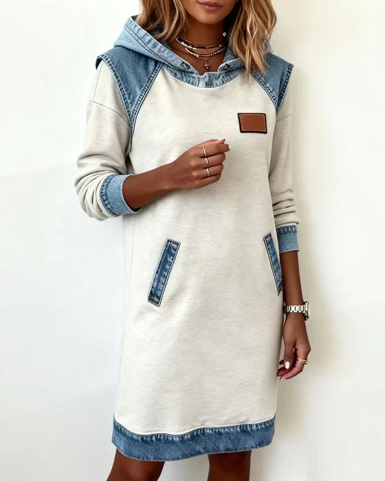GINA - Casual Warm Dress with hood