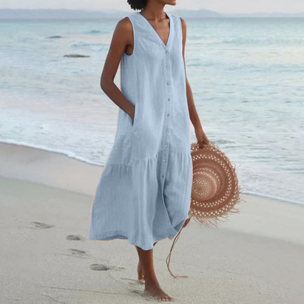 MILENA - LINEN LOUNGE DRESS