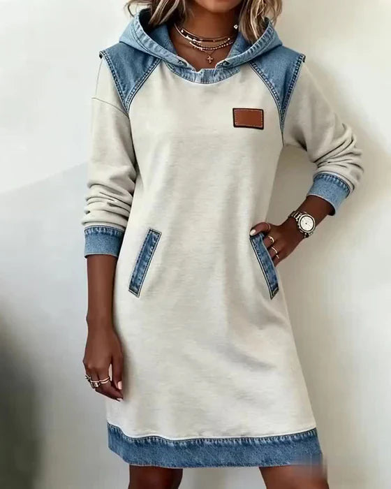 GINA - Casual Warm Dress with hood