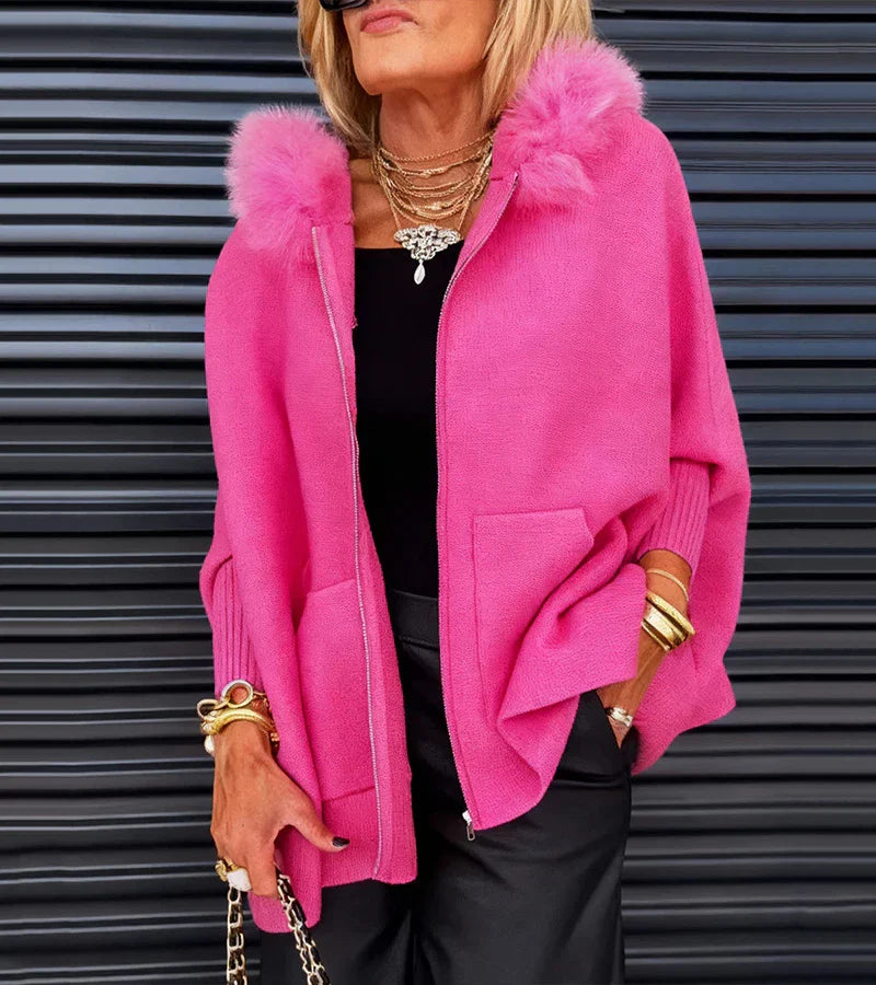 STELLA | Chic Jacket with Fur Collar