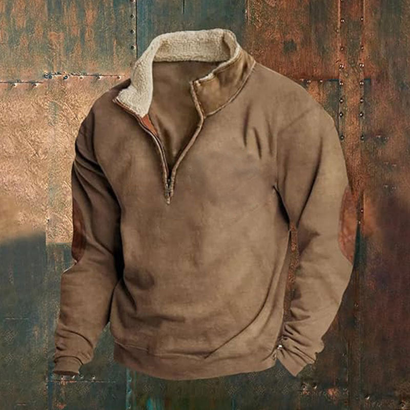 RODEO – fleece sweatshirt with a half-zip zipper