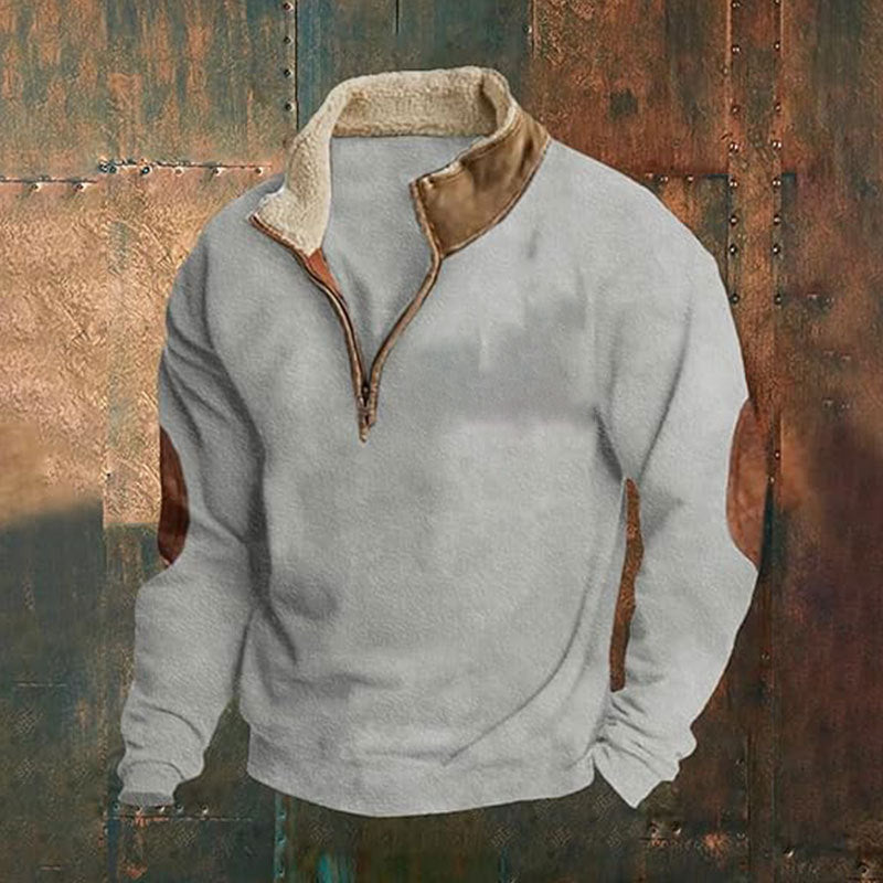 RODEO – fleece sweatshirt with a half-zip zipper