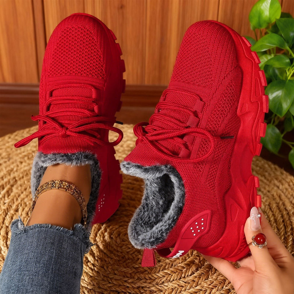 BEKA - Casual Fleece Lace-Up Lightweight Sneakers