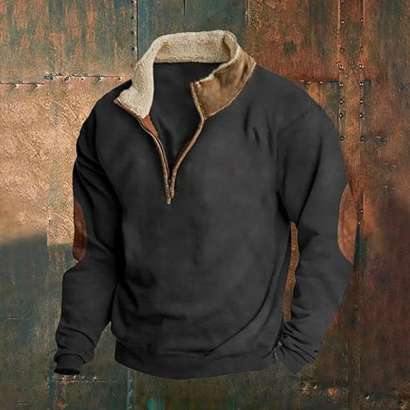 RODEO – fleece sweatshirt with a half-zip zipper