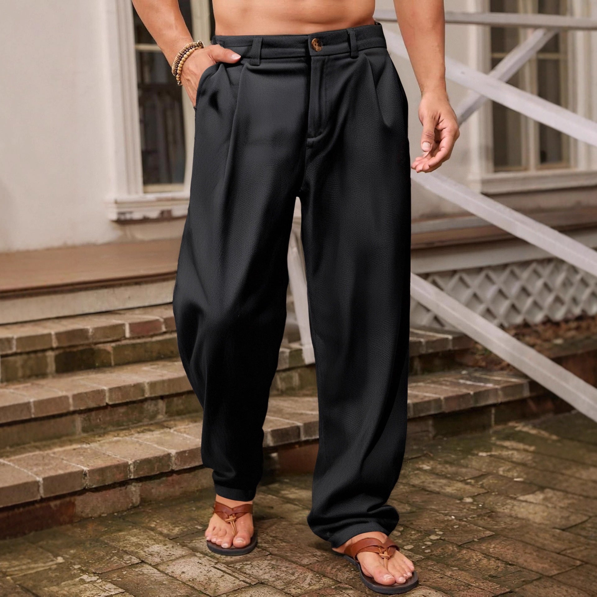 NICCO | WIDE-LEG LINEN PANTS
