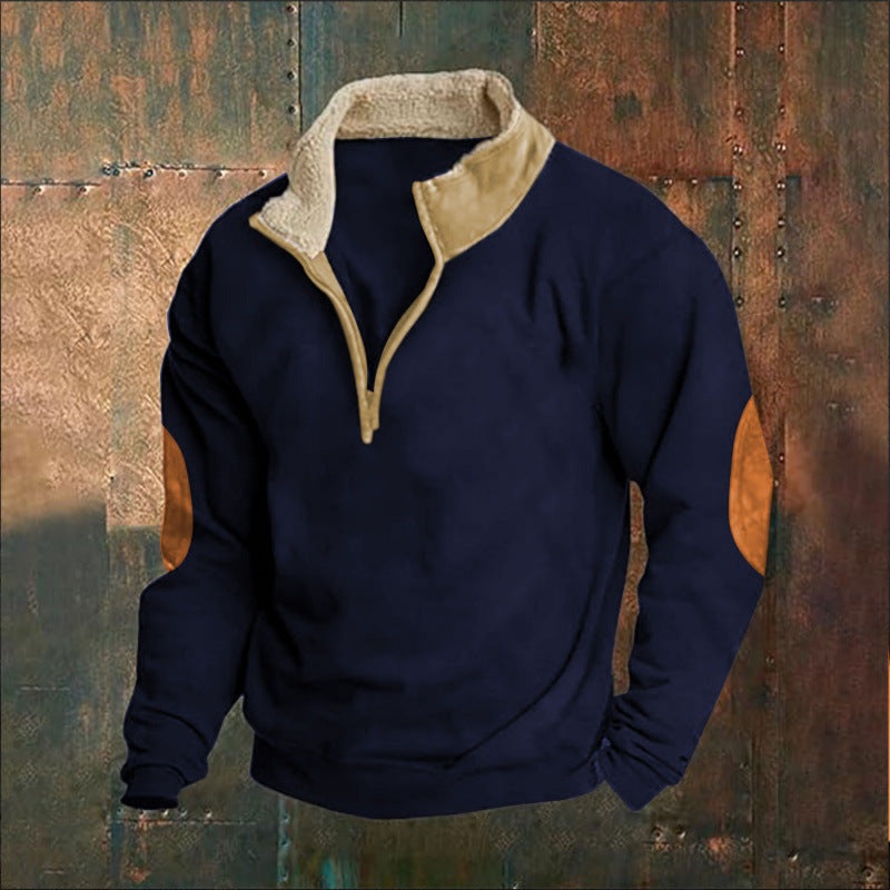RODEO – fleece sweatshirt with a half-zip zipper
