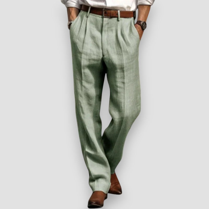 Leonardo - Trousers in misto lino