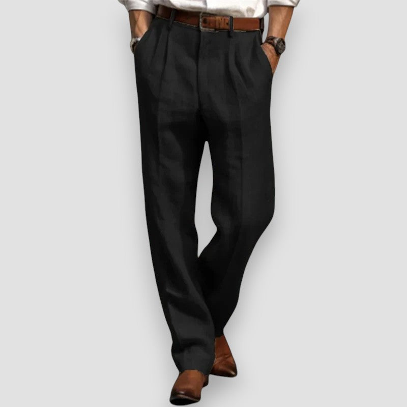 Leonardo - Trousers in misto lino