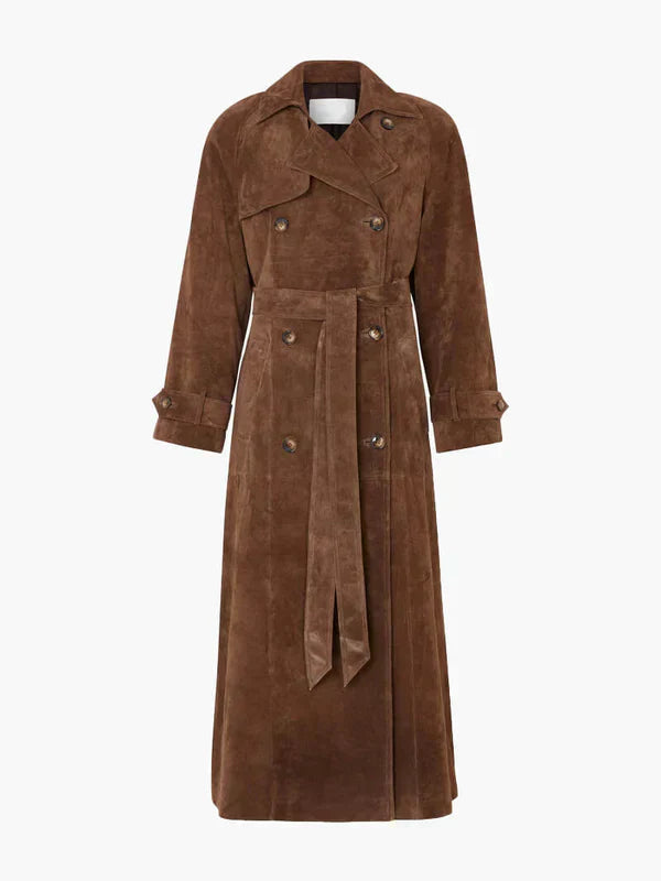 Justyna | Suede Trench Coat 