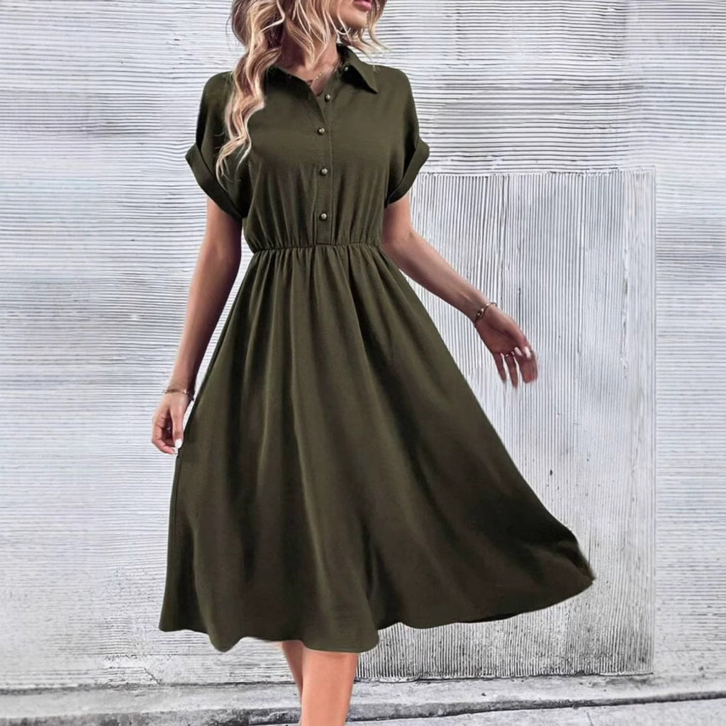 ISALINE SOFT COTTON MIDI DRESS