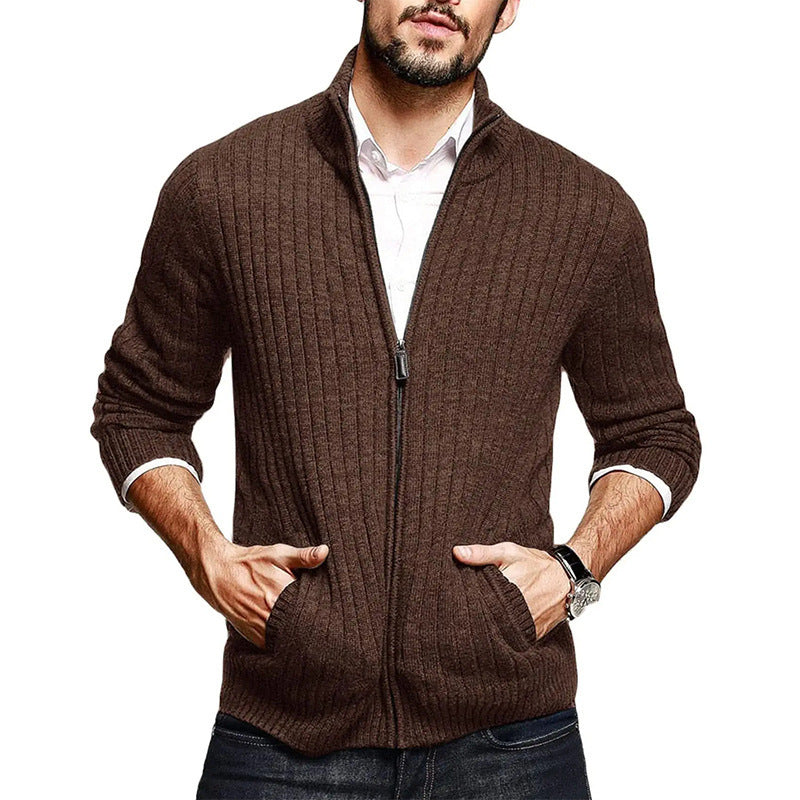 NOLAN ZIP-UP HIGH NECK SWEATER