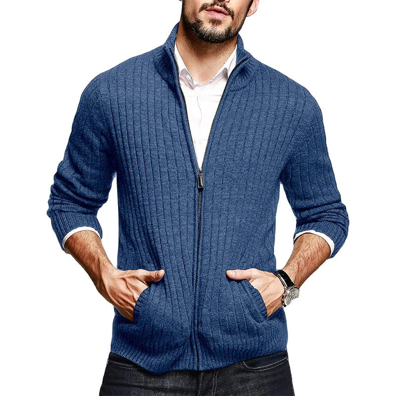 NOLAN ZIP-UP HIGH NECK SWEATER