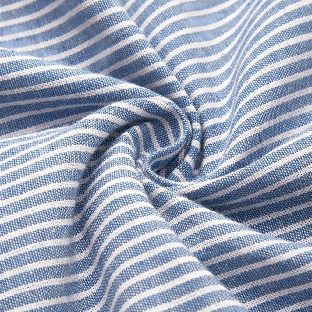 MIRONE – Striped midi dress in cotton 