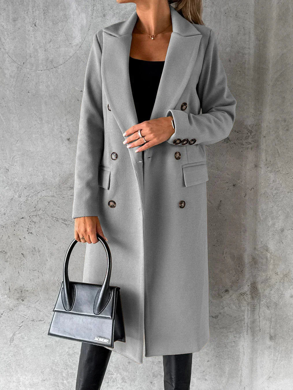 Wajda™ | Elegant wool winter coat with stylish details 