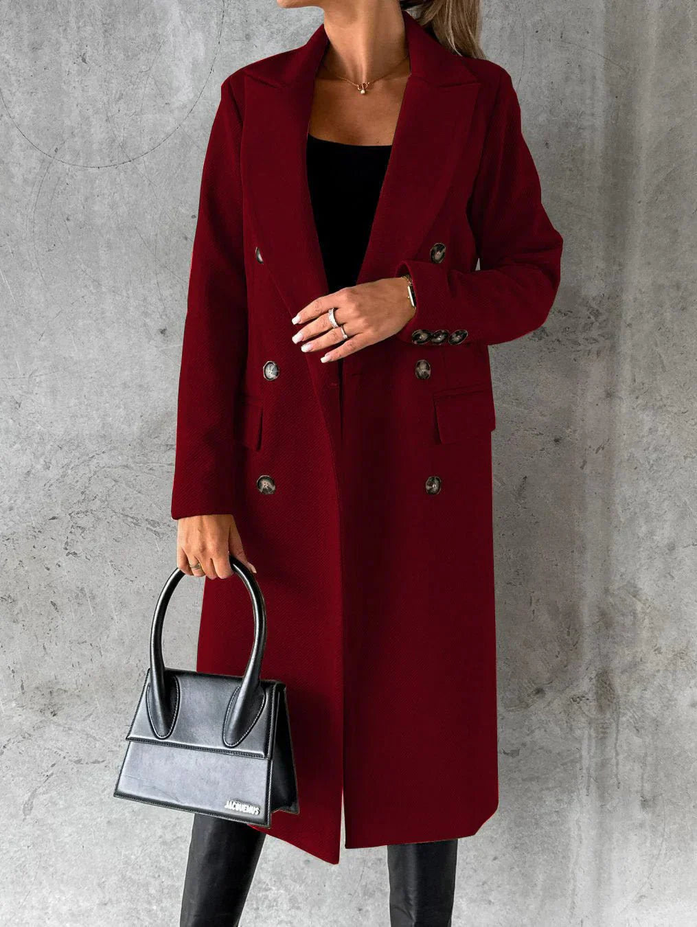 Wajda™ | Elegant wool winter coat with stylish details 