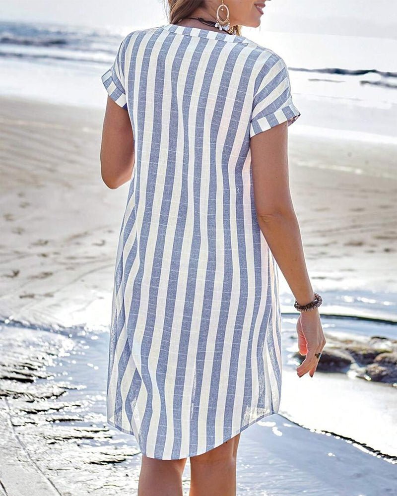 Elegant Striped Dress 