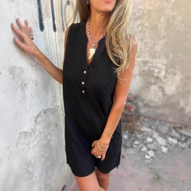 JIASE – ELEGANT COTTON-LINEN DRESS